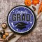 25 Count Purple Congrats Grad Paper Plates 9 Inch Graduation Party Plates for Vibrant Themes